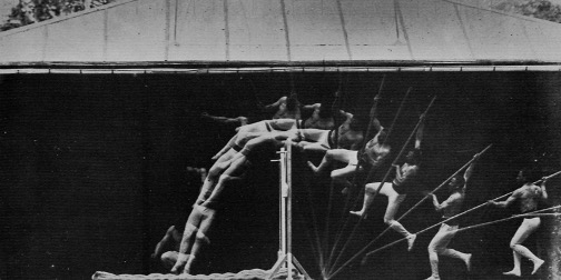 Étienne-Jules Marey (1830–1904), Vault over bar, Chronophotograph, 1890. Source: Wikimedia.